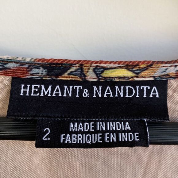 HEMANT & NANDITA  Zeri Peasant Dress - Picture 9 of 16